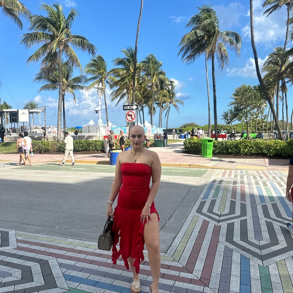 Red Strapless Dress
